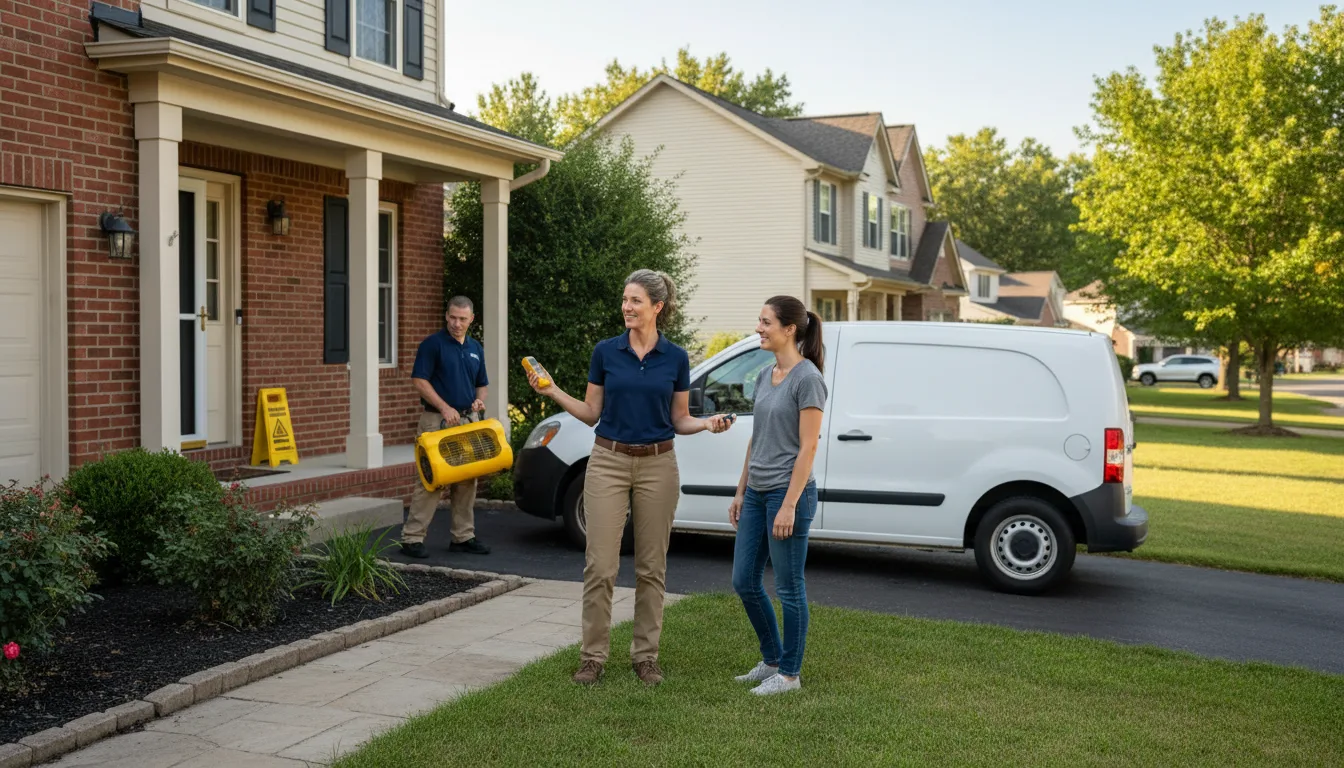 Water restoration image for Home Water Damage Repair in Purdon, TX